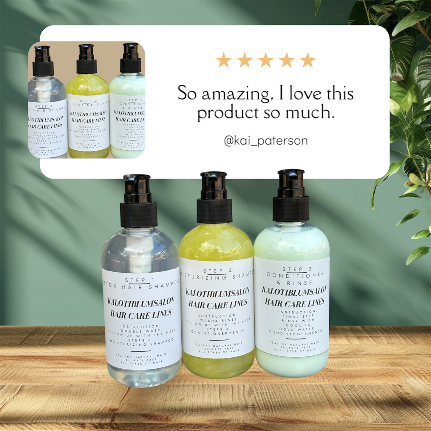 Rosemary Menth Shampoo Kit For Hair Growth -Moisture For all Types of Hair -Damage-Dry-Shedding-Nappy